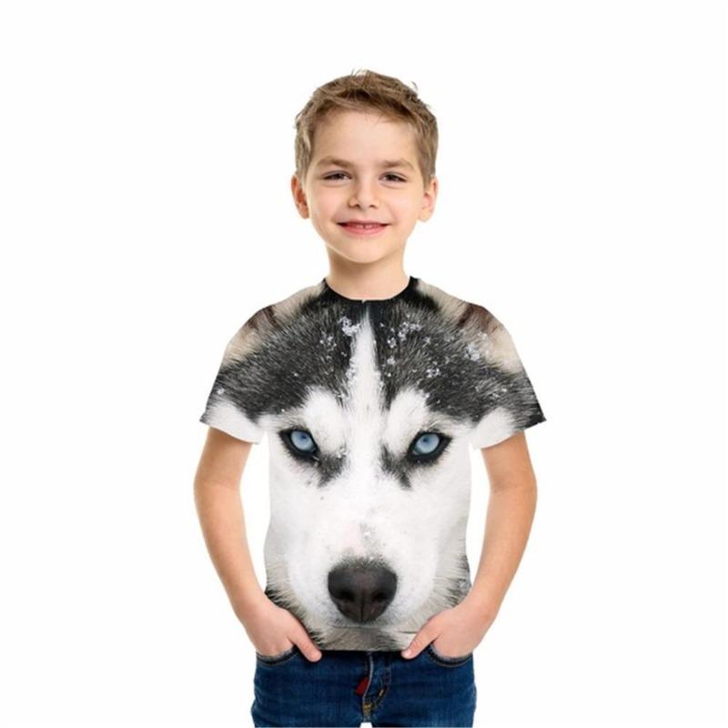 Lustiges Tier Kinder Erwachsene Bedrucktes T-Shirt Sommer Damen und Herren Lässig Outdoor Mädchen und Junge Kurzarm T-Shirts Top Pullover