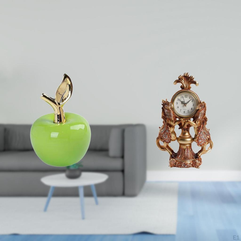 Ceramic Figurine Sculpture Ornament for Cafe Study Room Holiday And Horse Clock Desktop Animal