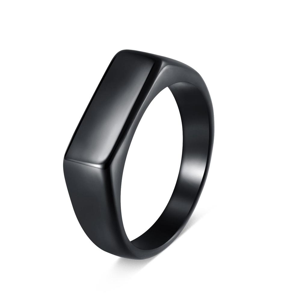 Cross-border Hot Sale Square Hammered Texture Ring Set: Simple Daily Commute & Outdoor Sports Finger Rings