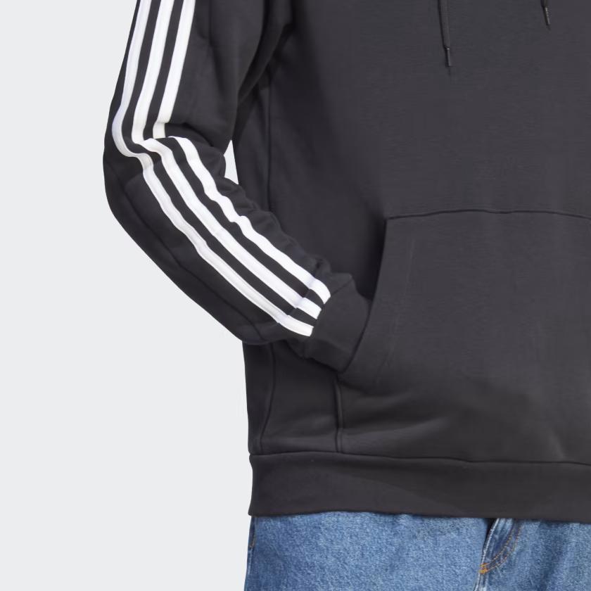 Adidas Essentials Fleece 3-Stripes Hoodie Men Hoodies Black IB4028