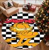 Garfield Pattern Round Rug, Indoor/Outdoor Mat, for Picnic, Gameroom, Bedroom, Office, Living Room, Home Decor Carpet, Birthday Gift