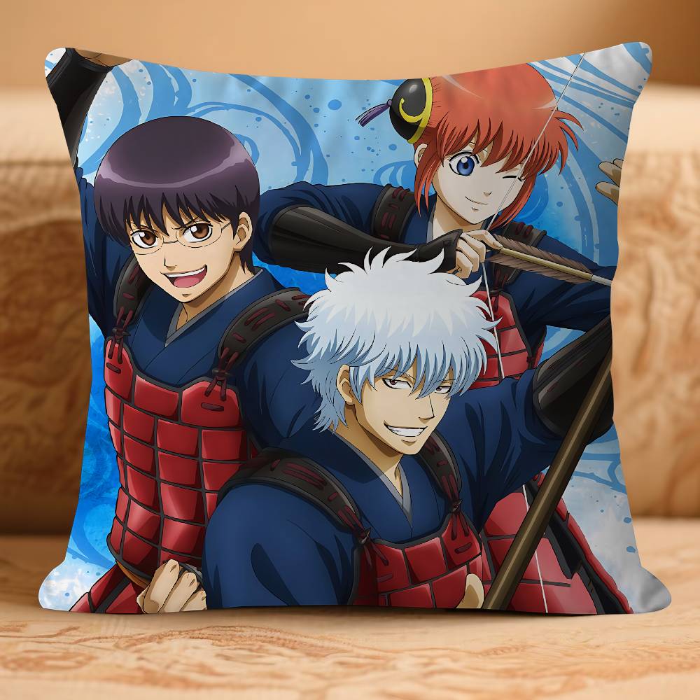 Anime G-GINTAMAS Pillow Case Removable Washable Cushion Cover – All-Season Soft Linen