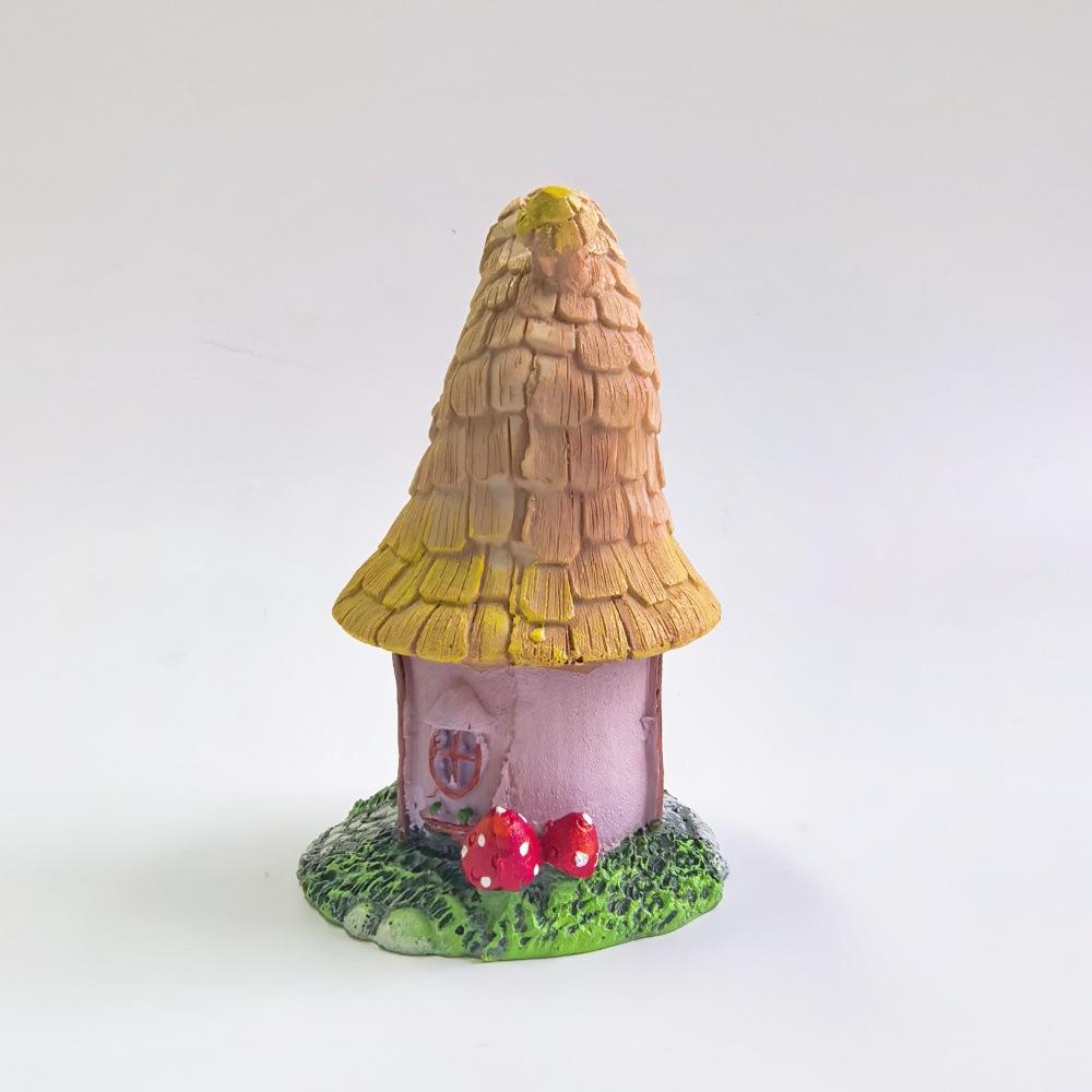 Decoration Fairy Tale Mushroom Elf House, Hidden Cave for Fish and Shrimp, Underwater World Ornament, Safe Shelter