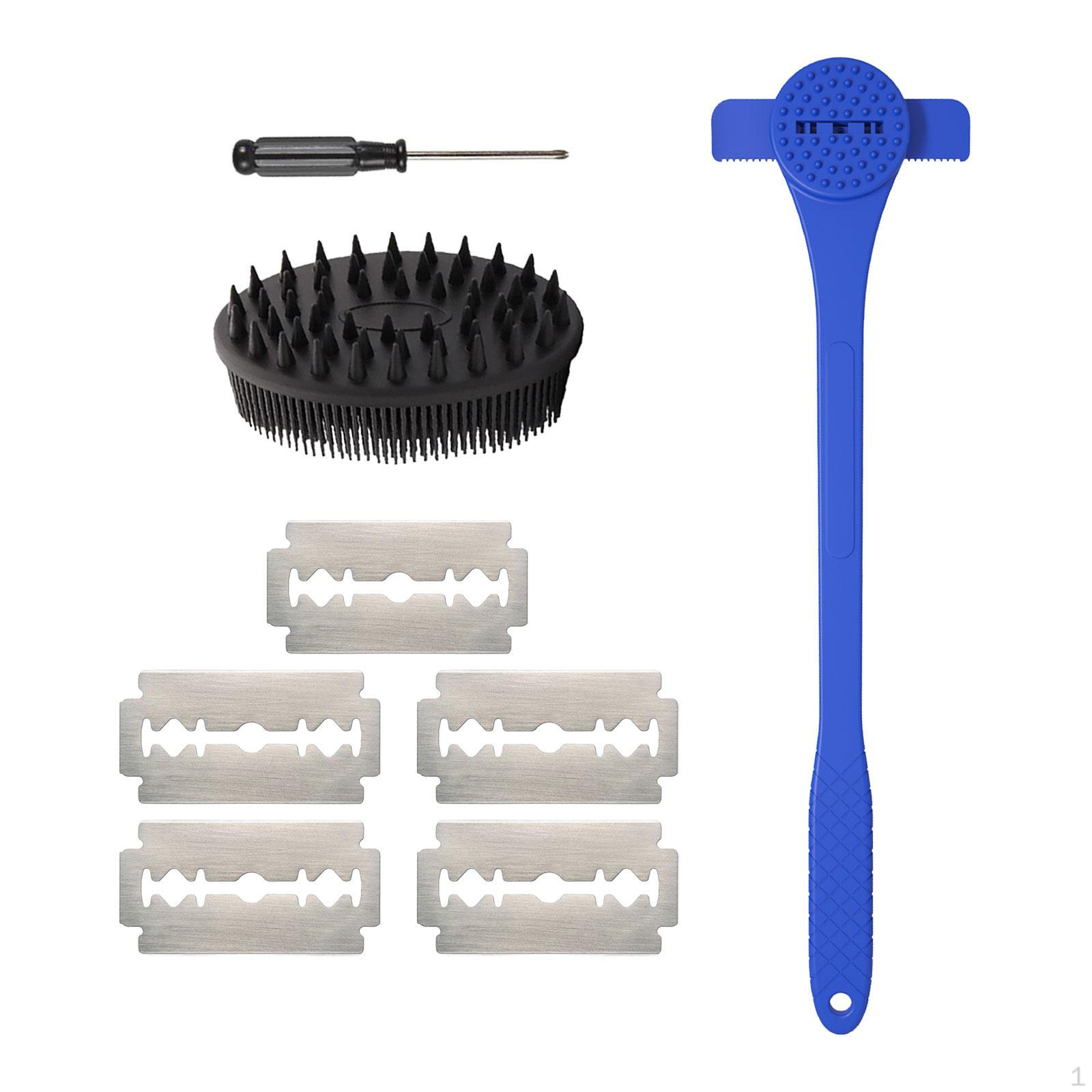 

Back Hair Shaver Easy to Use DIY Trimmer for Personal Birthday Man Blue синій