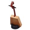 Miniature Morin Khuur (horsehead fiddle) model, Chinese musical instrument, educational toy with stand, perfect for birthdays, Christmas, and New Year