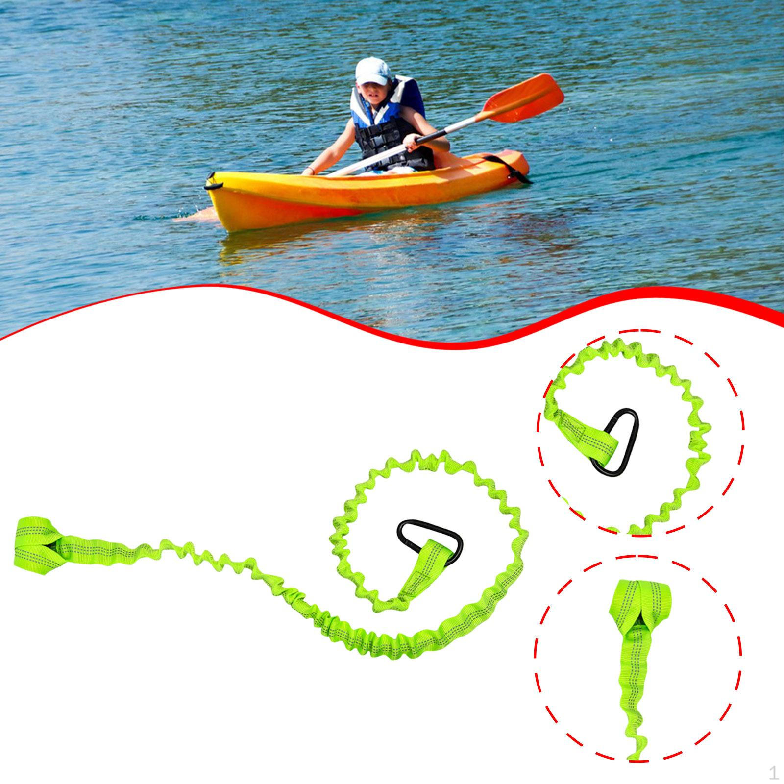 

90-150cm Extendable Kayak Paddle Leash, for Fishing Rod Attachment зелёный