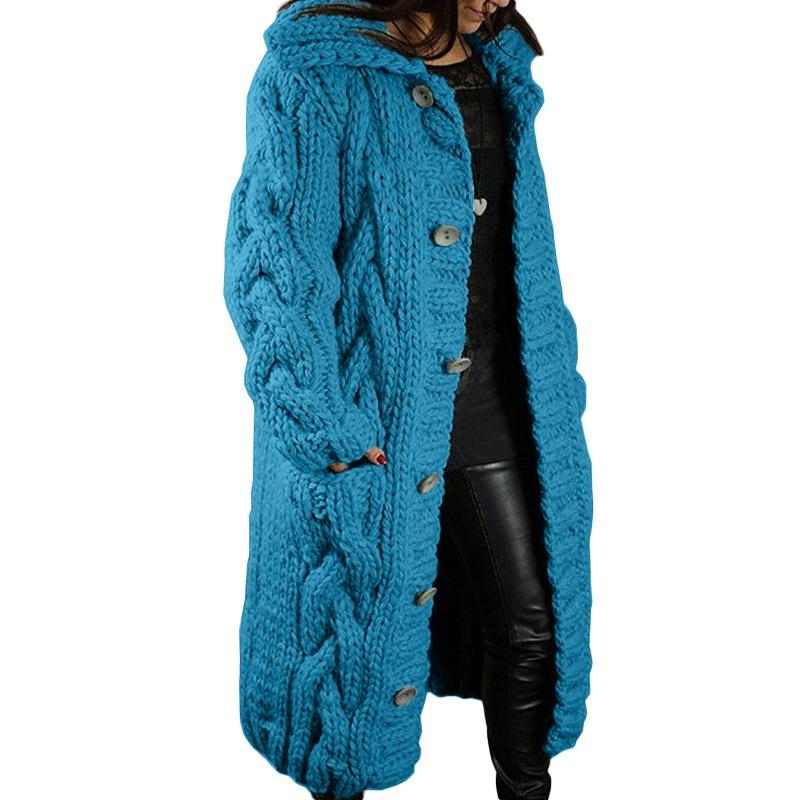 European and American Women's New Cardigan Coat Single Breasted Plus Size Sweater Jacket
