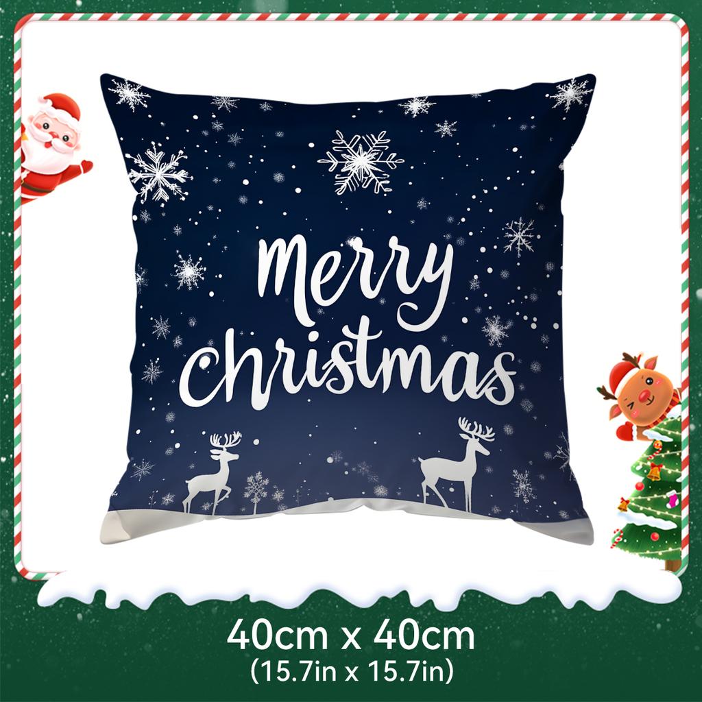 Christmas Snowflake Pillowcase Bedroom Sofa Cushion Cover 100% Polyester Living Room Soft Cushion Pillowcase Home Decor