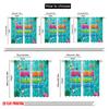 2pcs 2D Flat Printing Curtains Pool Party Happy Birthday Fabric Without Electricity 0 Use for Photo Booth Props