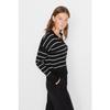 Navy Blue Striped Knitwear Sweater Twoaw22kz0735