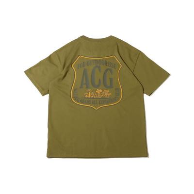 ACG Logo Print Casual Crew Neck Short Sleeve T-Shirt Men Tops Green DR7758-378