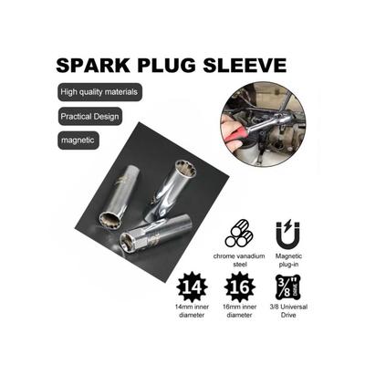 Universal Spark Plug Socket Wrench with Strong Magnetic 12 Angle 14mm 16mm Spark Plug Disassembly Automatic Maintenance Tool