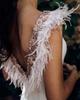 1Meter Natural Fluffy Ostrich Feathers Trim 8-10Cm Red Ostrich Plumes Craft Ribbon For Wedding Dress Sewing Clothing Decoration