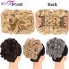 LARGE Comb Clip In Curly Hair Extension Synthetic Hair Pieces Chignon Women Updo Cover Hairpiece Extension Hair Bun