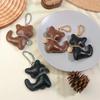 Fashion PU Leather Cat Keychain Cute Animal Keyring Women Bag Charm Handbag Hanging Pendant Decoration Girl Gifts