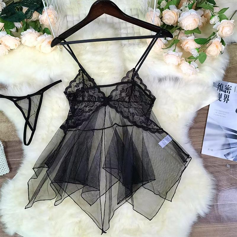Sexy Lingerie For Fine Women Women'S Lace Fluoroscopy Beauty Tulle Elegant Reverie Sexy Lingerie Fantasy Tulle Intimate Set