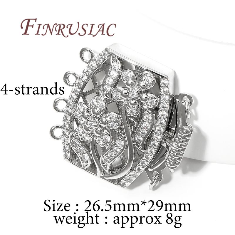 18K Real Gold Plated Brass with Zircon Bracelet Clasps,Connectors For Jewelry Making DIY Necklace Fasteners For Bracelets