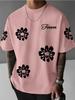 Summer New Men's T-shirt Features Outdoor Street Fashion Casual Comfort Breathability and 3D Flower Pattern Printing Top
