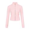 Lulu Logo Slim-Fit Ladies' Stand-Collar Jacket with Gold Zipper, Long-Sleeved Sports Fitness Outerwear