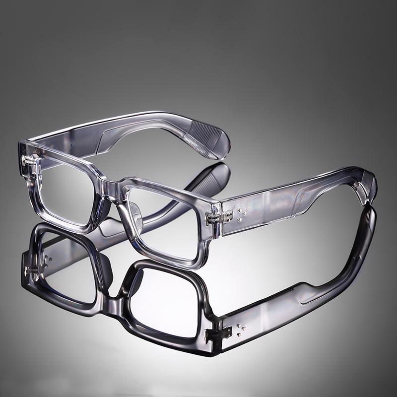 Retro Square Small Frame Computer Glasses: Versatile Wide-Leg Optical Frame for European  American Styles - Model 3709.