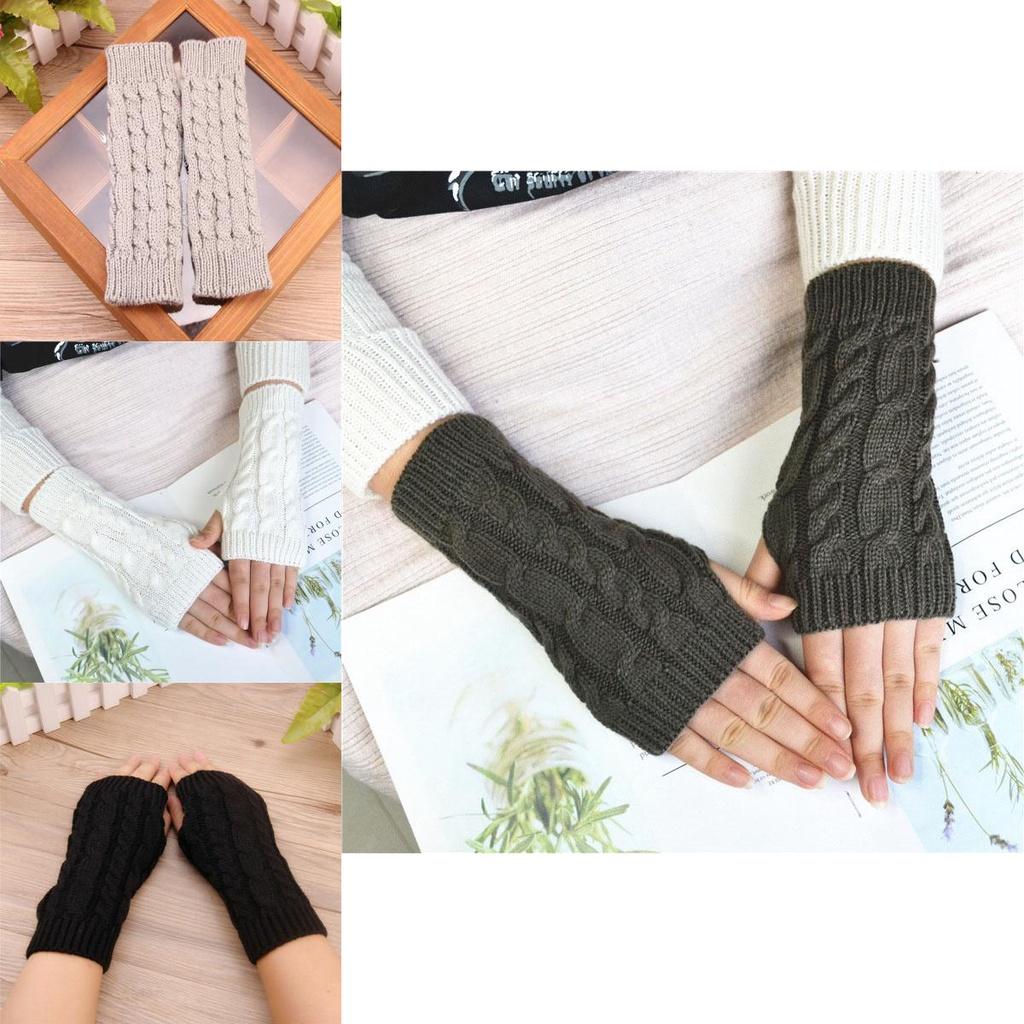 Comfortable Knitted Soft Mittens Fingerless Long Gloves For Men And Women