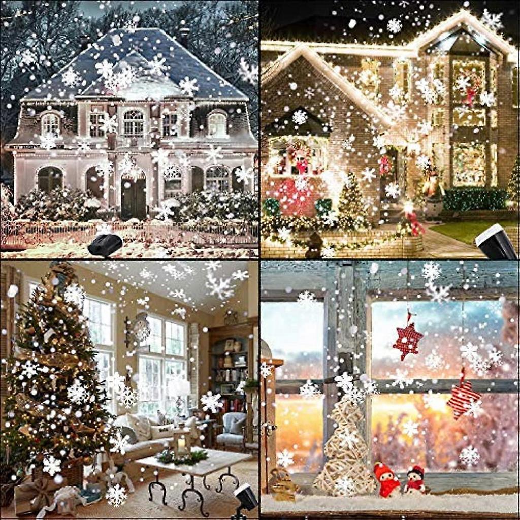 Christmas Lights UNIFUN Upgrade Dynamic Snowflake Projector Lights Snowfall Light Show Waterproof for Christmas Halloween Party Wedding and Ind