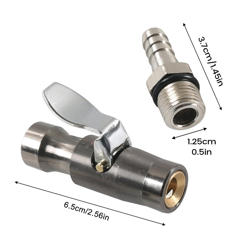 For Motorcycle Locking Air Chuck Heavy-Duty Metal With Clip No Air Leakage Tire Inflator Quick Connect Adapter For Bike