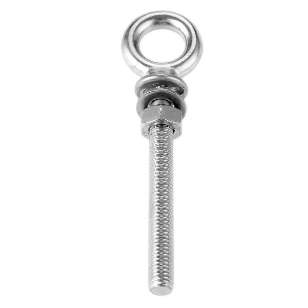 1PCS/5PCS 316 Stainless Steel Long Lifting Eye Bolt Eyebolts With Nuts & Washers Set Boats Screw M6*60 M8*80 M10*100