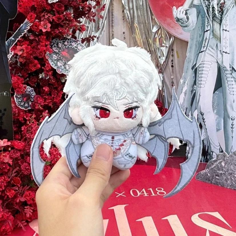 Love And Deepspace Game Character Plush Keychain Sylus Demon Wing Battle Suit Soft Mini Stuffed Doll Pendant For Fans Gift Girl