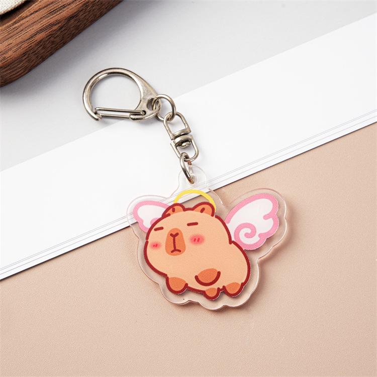 Anime Cute Cartoon Guinea Pig Acrylic Keychain - Creative Pendant Ornament