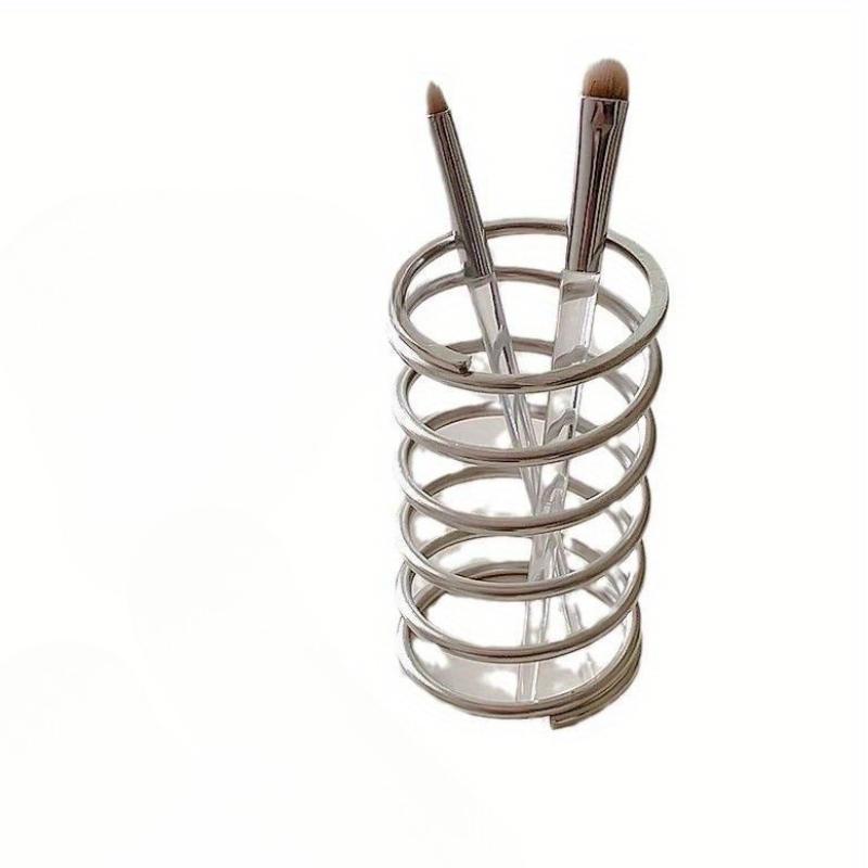 1 Stück Edelstahl Zahnbürstenhalter Metall Badezimmerzubehör Werkzeug für Zahnpasta Make-up Pinsel Aufbewahrungsständer Heimdekoration