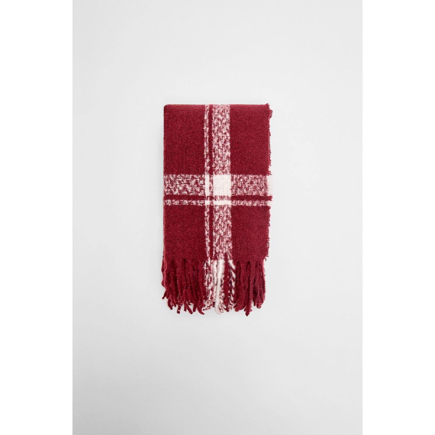 

Checkered Scarf бордовый