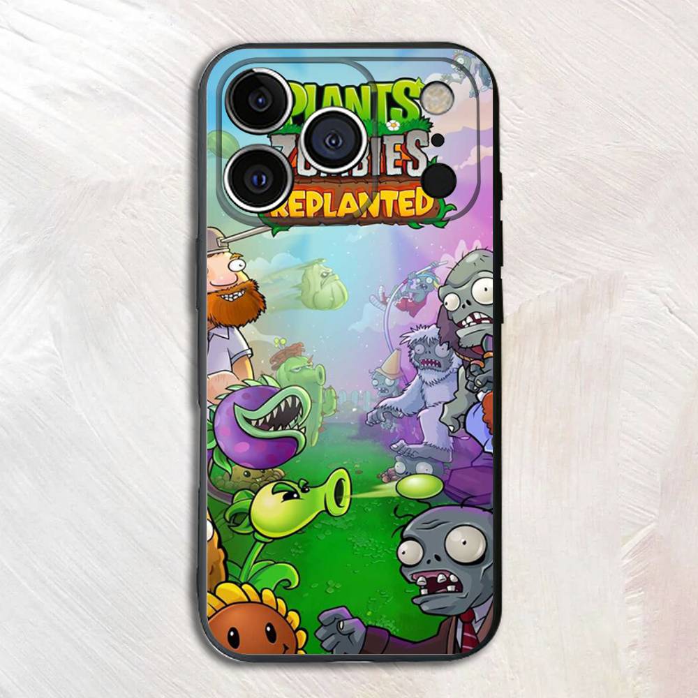 

Чехол для телефона Plants vs Zombies Черный для iPhone 17,16,15,14,13,12,13,12 Pro Max Plus XS XR Силиконовый Мягкая задняя крышка iPhone11
