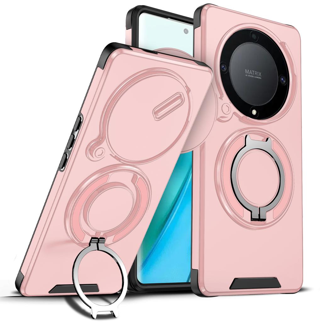 Magnetic Ring Stand Case For Honor X9A X9B X9C Smart X60 Pro Magic 5 6 7 Lite Slide Camera Protection TPU Plastic Back Cover