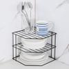 3 Layers Dish Drying Rack Kitchen Organizer Corner Shelf Pot Non Punching Storage Table Rack Under Sink Storage Rack