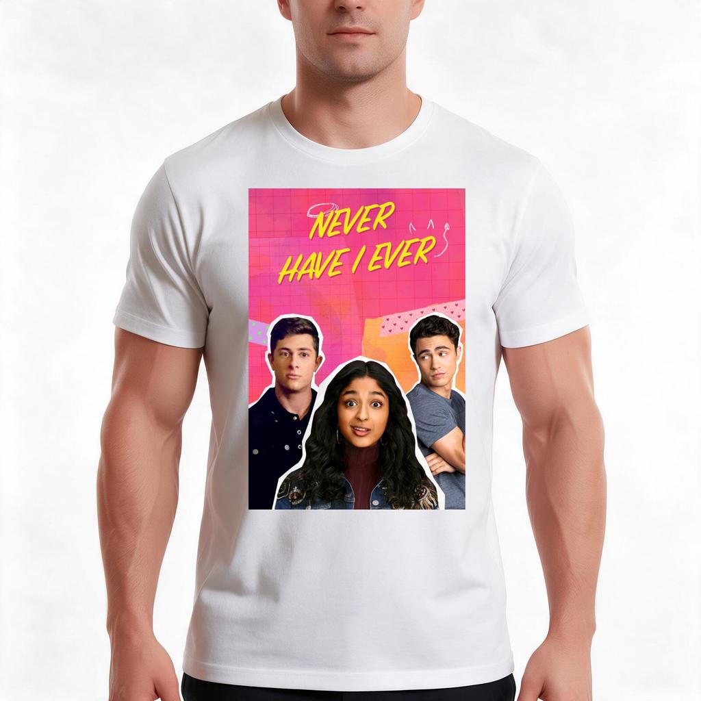 Never Have I Ever TShirt Summer Casual Cotton Tee Oversized Streetwear Tops Vintage Graphic Print Loose Fit Short Sleeve