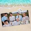 Custom P1Harmony Kpop Bath Towel Microfiber Soft Water Absorbing Breathable For Girl Kids Decorative Cartoon Beach Towel