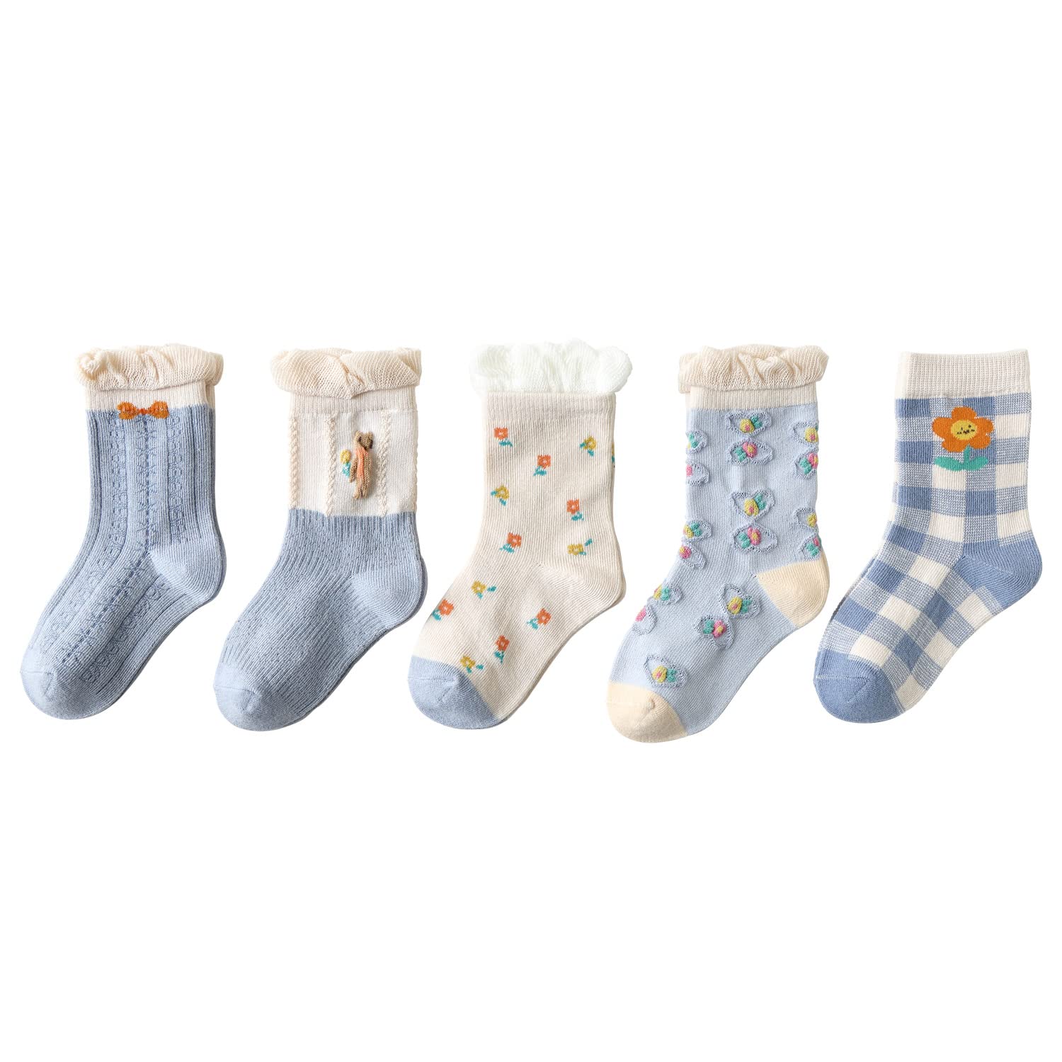 

Kids 5 Pair Baby Crew Elementary School Ages S [Hapipana] Socks, Set, Socks, Socks, Unisex, Boys, Girls, Girls, Students, Children s Socks, Cotton,