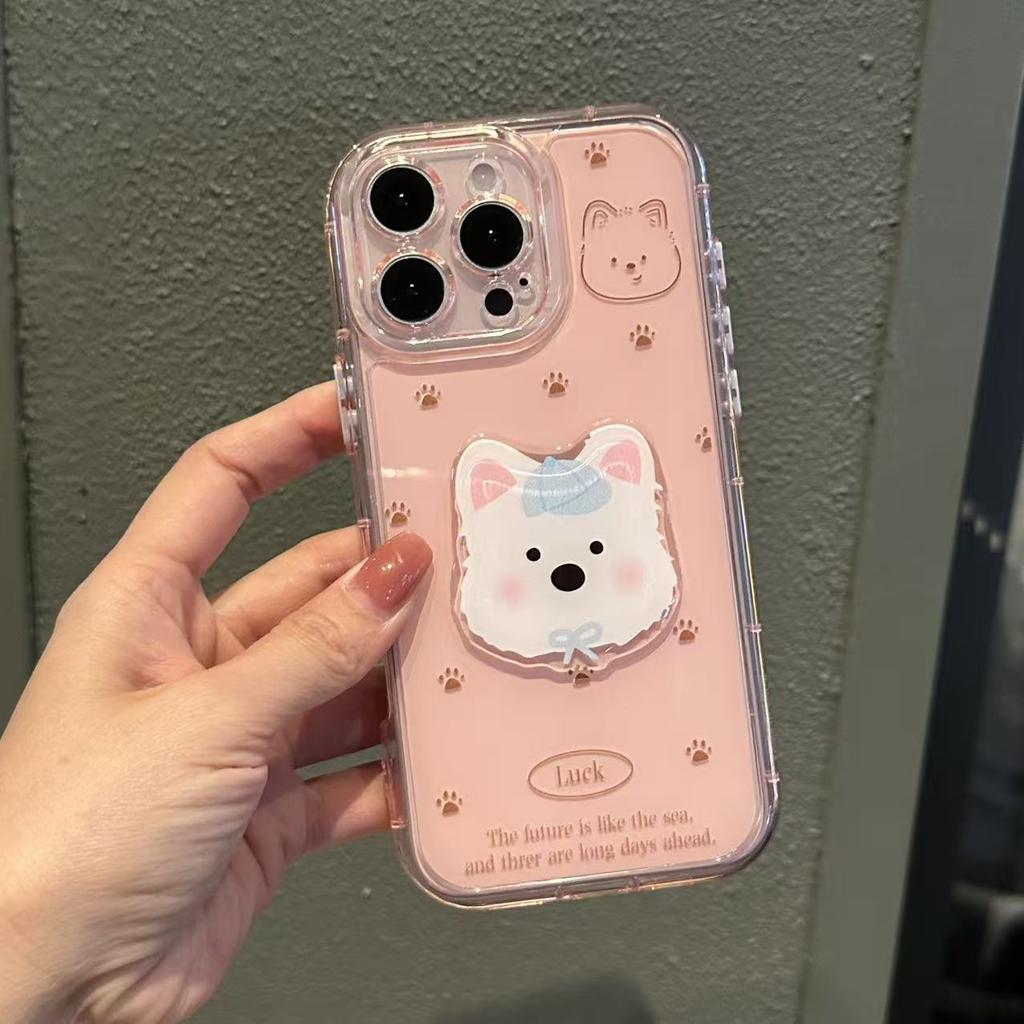 Cute cartoon 15Pro/14Promax puppy patch mobile phone case for iPhone15promax/12Pro