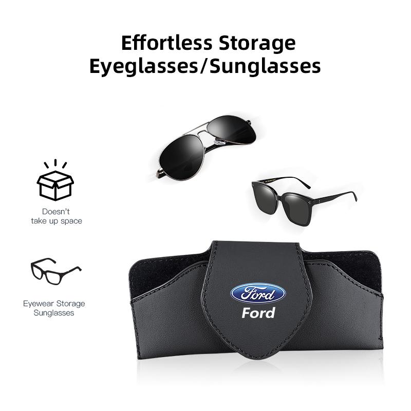 Car Interior h77 Accessories Sun Visor Sunglasses Storage Box For Ford ST Line Focus Mustang Fiesta Puma Ranger Kuga MK7 MAX F150