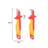 Electrician Knife Insulated Cable Stripping Snips Straight Curved Hook Fixed Blade Wire Stripper Peeling Hand Tool