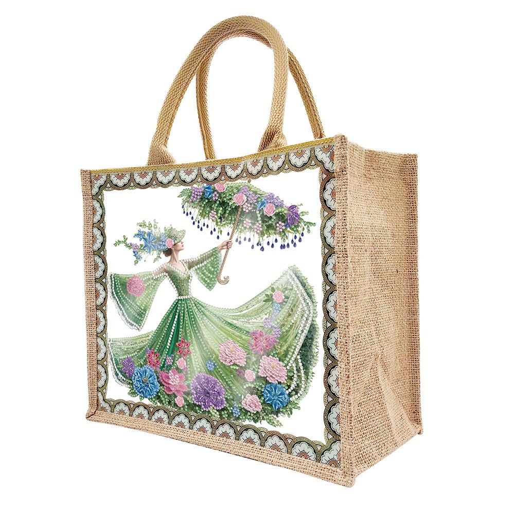 

Waterproof Animal DIY Rhinestones Handbag Art Kit Girl Diamond Art Tote Handbag Diamond Painting Storage Bag for Outdoor Travel