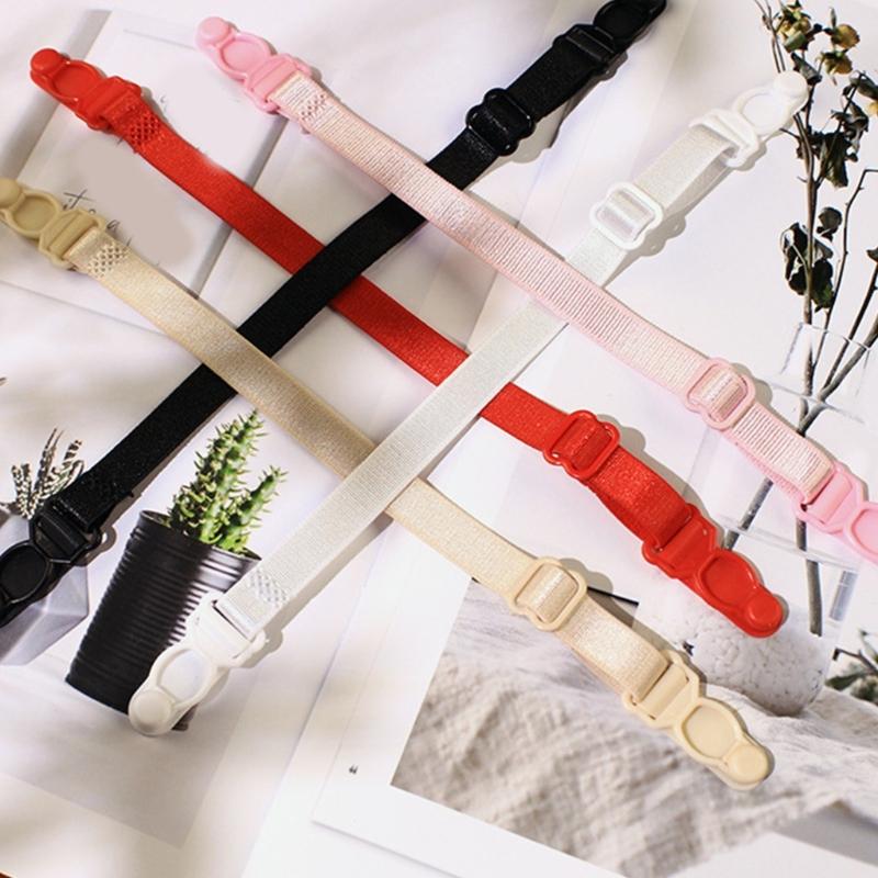 2Pcs Adjustable Bra Strap Clips Nonslip Elastic Bralette Strap Holders Clasp for Women Underwear Secure Fit Accessories