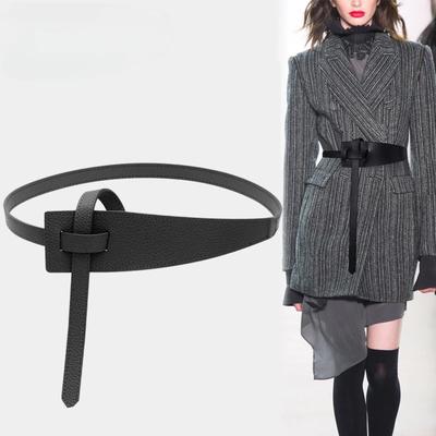 Fashionable Belts for Woman Solid Color PU Durable Convenient Belts Coat Dress Outer Garment Girdle
