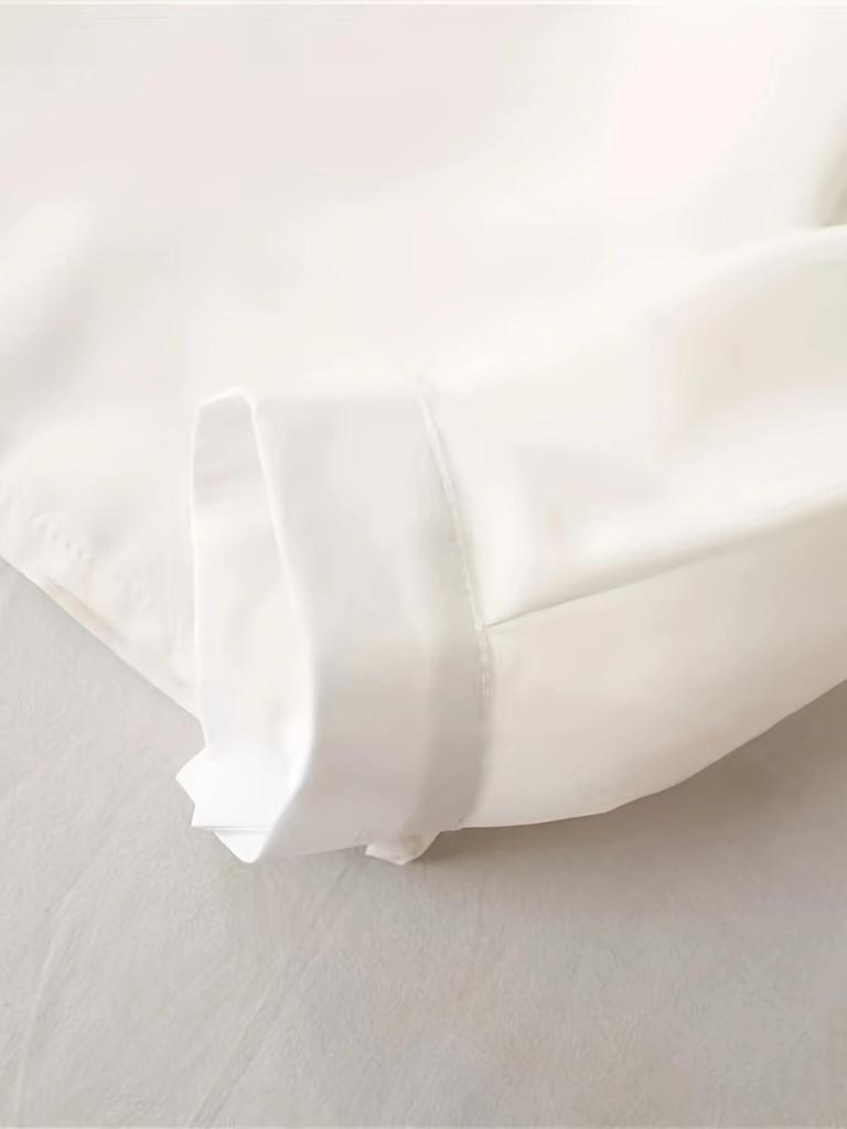 Women Solid Color Shirt Spring Autumn Versatile Ladies JK Blouse Preppy Style Loose Long Sleeve Casual Blusas Bottom Top