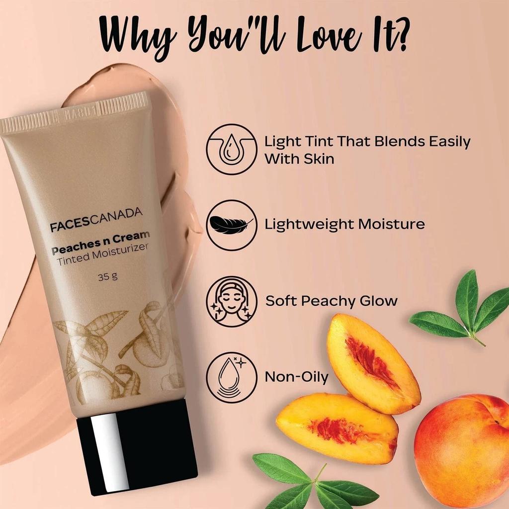 FACES CANADA Peaches N Cream Tinted Moisturizer - Light 01, 35 G Fast Shipping