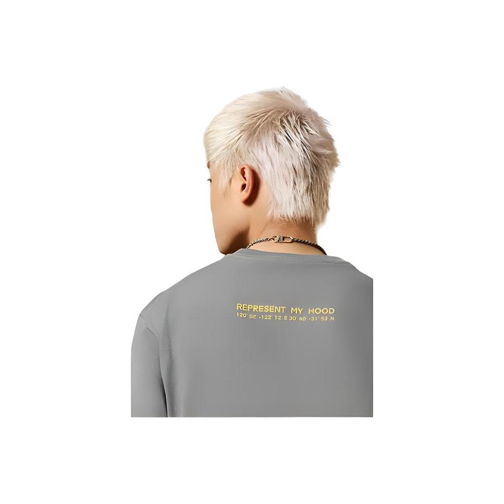 Li Ning Badfive Graphic Print Round Neck Pullover T-Shirt Unisex T-Shirts Iron-Grey AHSSB03-3