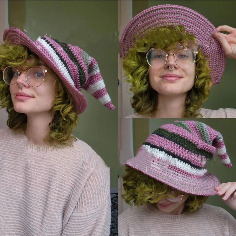 New Style Fisherman Hat for Girls, Handmade Dotted Stage Hat, British Men's Outdoor Sun Protection Hat