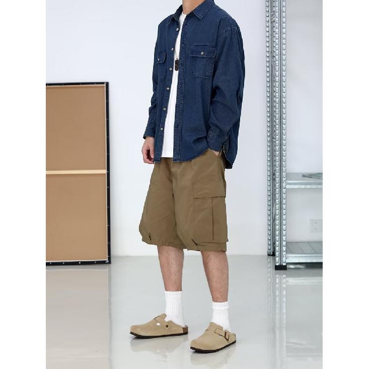 

2024 Весна и осень PU красивое пальто мужское Ins High Street модный бренд Гонконгский стиль японский стиль Харадзюку корейский стиль модная свободная куртка 2XL синий