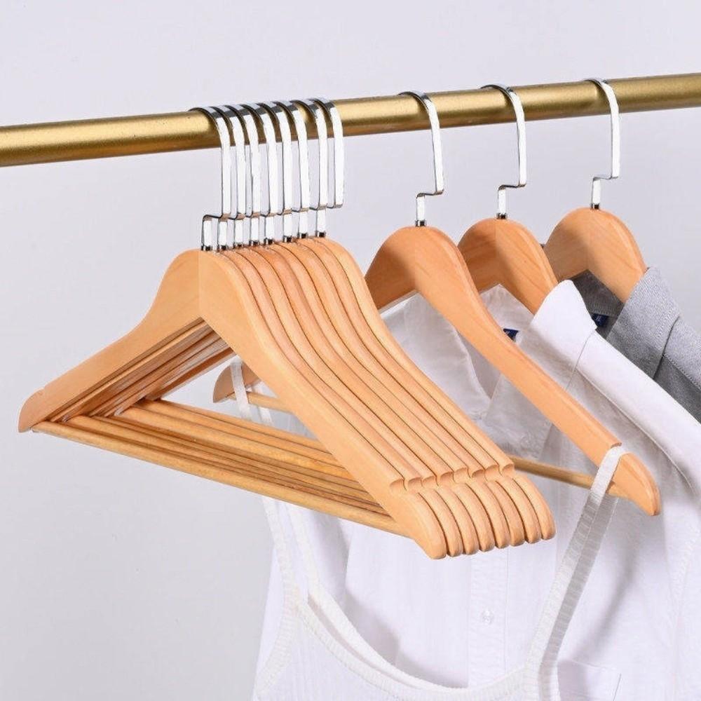 Durable Wood Hangers Swivel Hook Non-Slip Coat Hangers New Wooden Clothes Hangers For Shirts
